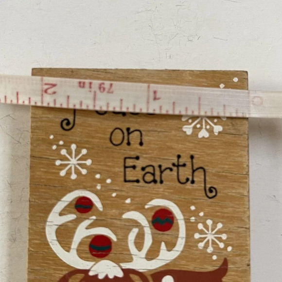 Peace On Earth Fridge Magnet Moose Snow Flakes Wooden Decor Susan Clark 1988 - Picture 6 of 7